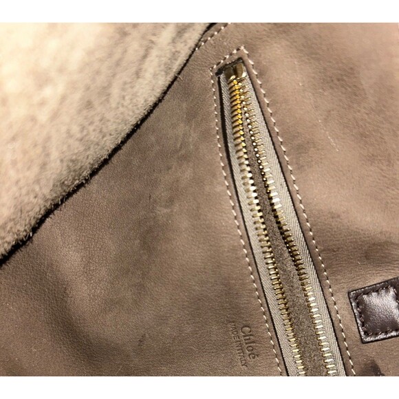 Chloe Marcie Large Suede Hobo Bag w/Tags Taupe - Picture 8 of 8